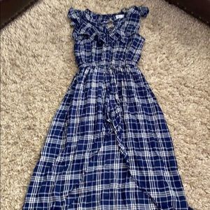 Girls romper with long drape opening size m